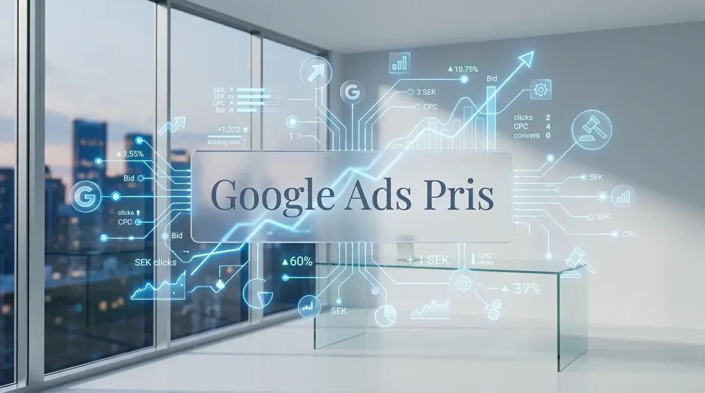 Google Ads pris 2026 i Sverige: Våra priser och kostnadsanalys